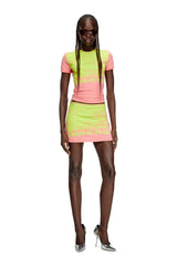 Jersey skirt with blowout logo graphic
