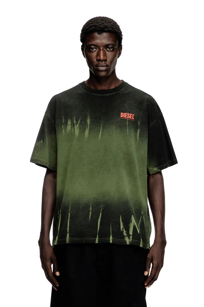 Tie-dye T-shirt with logo print