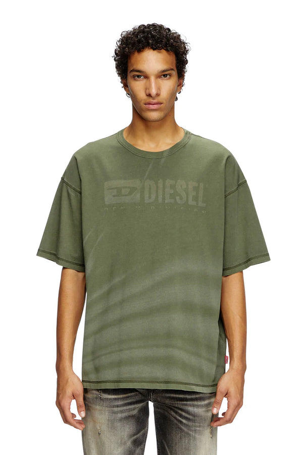 Laser-faded logo T-shirt