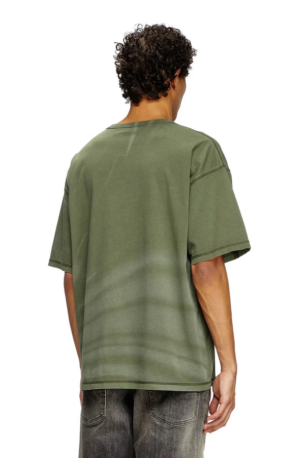 Laser-faded logo T-shirt