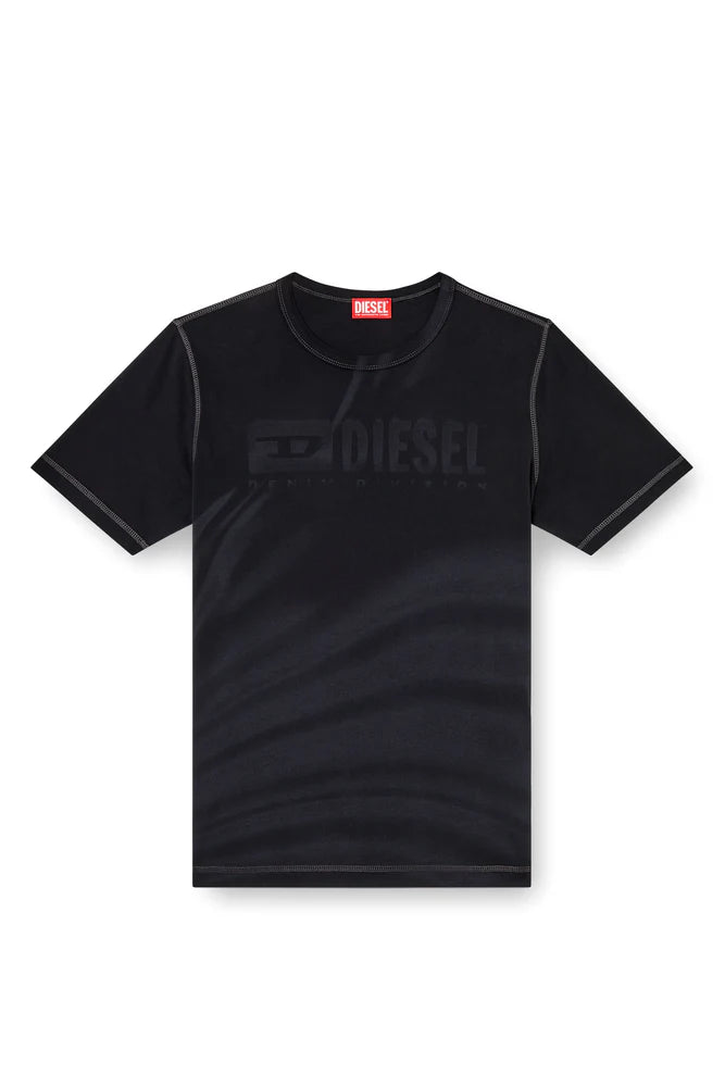 Laser-faded logo T-shirt
