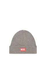 Ribbed beanie with logo patch