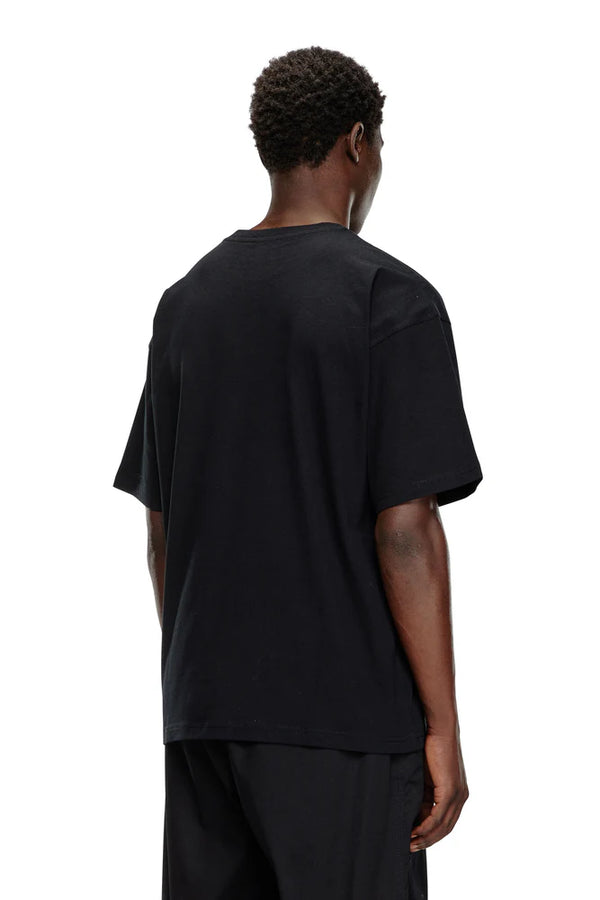 T-shirt with jacquard logo patch