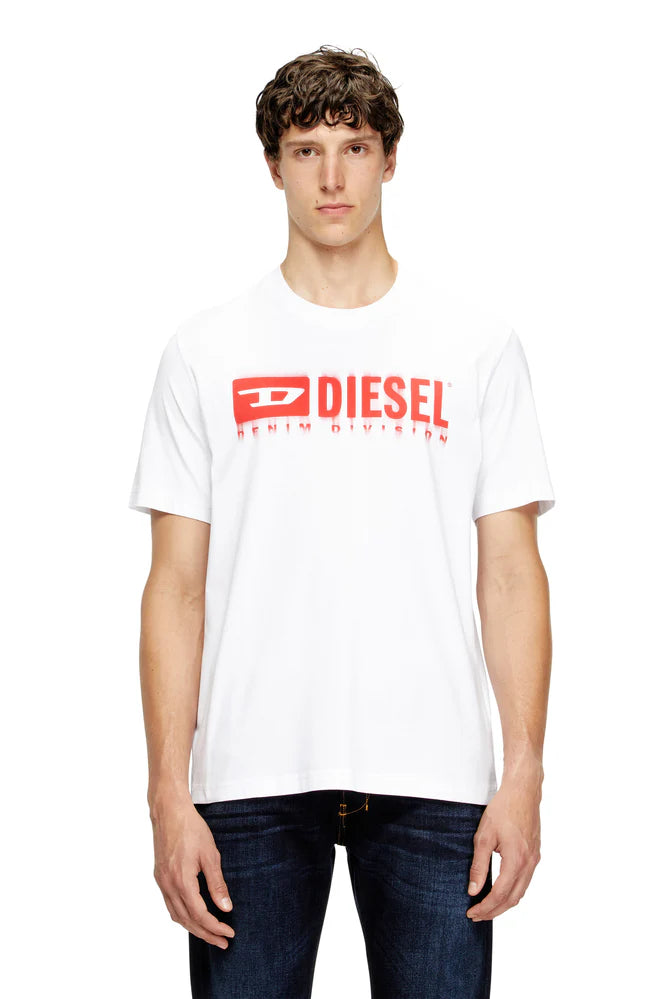 T-shirt with blurry Diesel logo