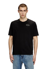 Mercerized cotton T-shirt with tonal logo