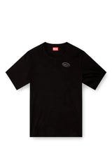 Mercerized cotton T-shirt with tonal logo