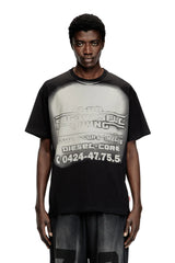 T-shirt with blowout logo graphic