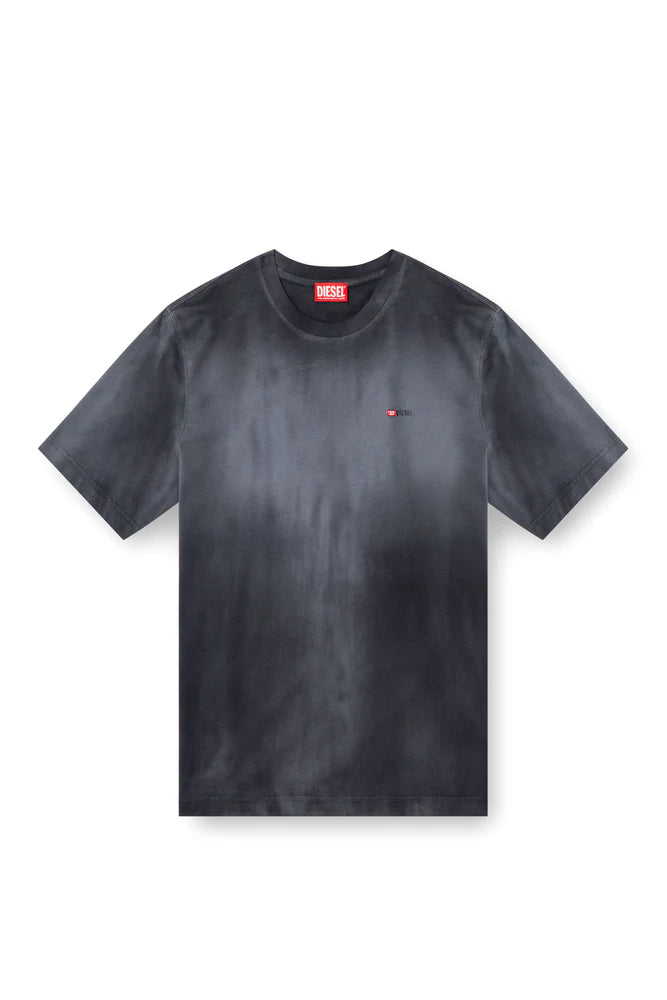 Faded T-shirt with micro logo embroidery