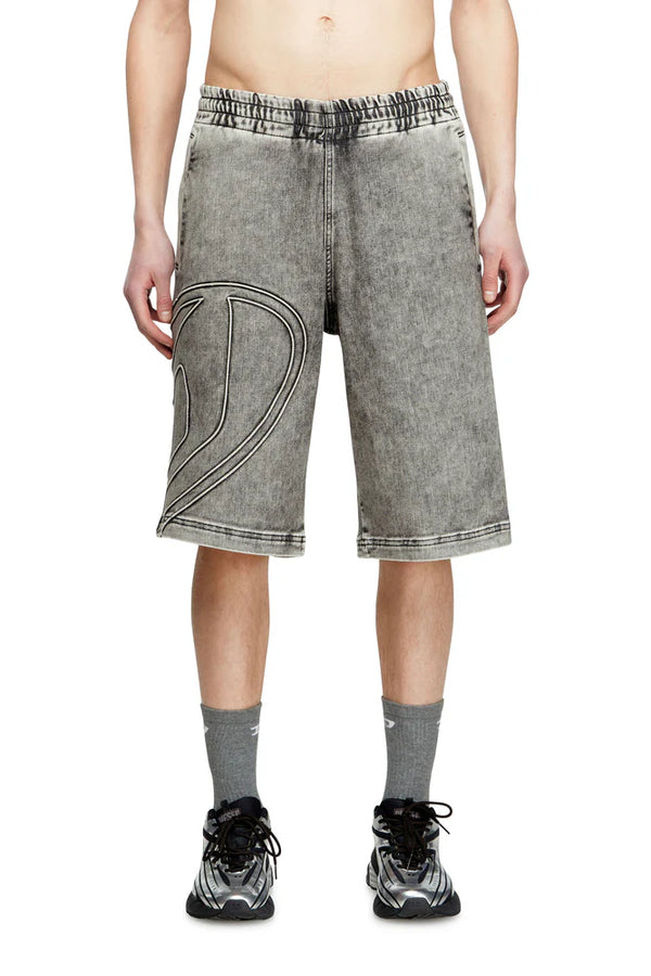 Track Denim bermudas with Oval D