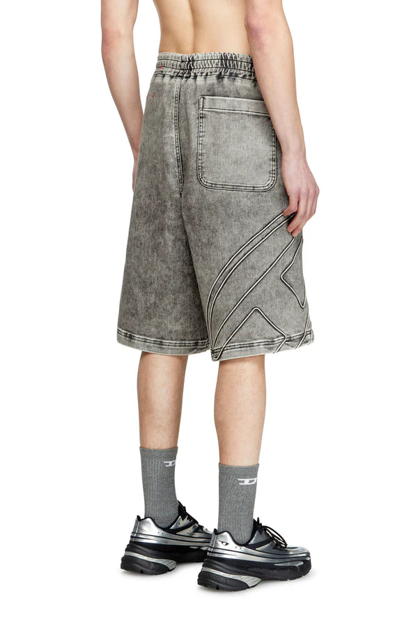 Track Denim bermudas with Oval D