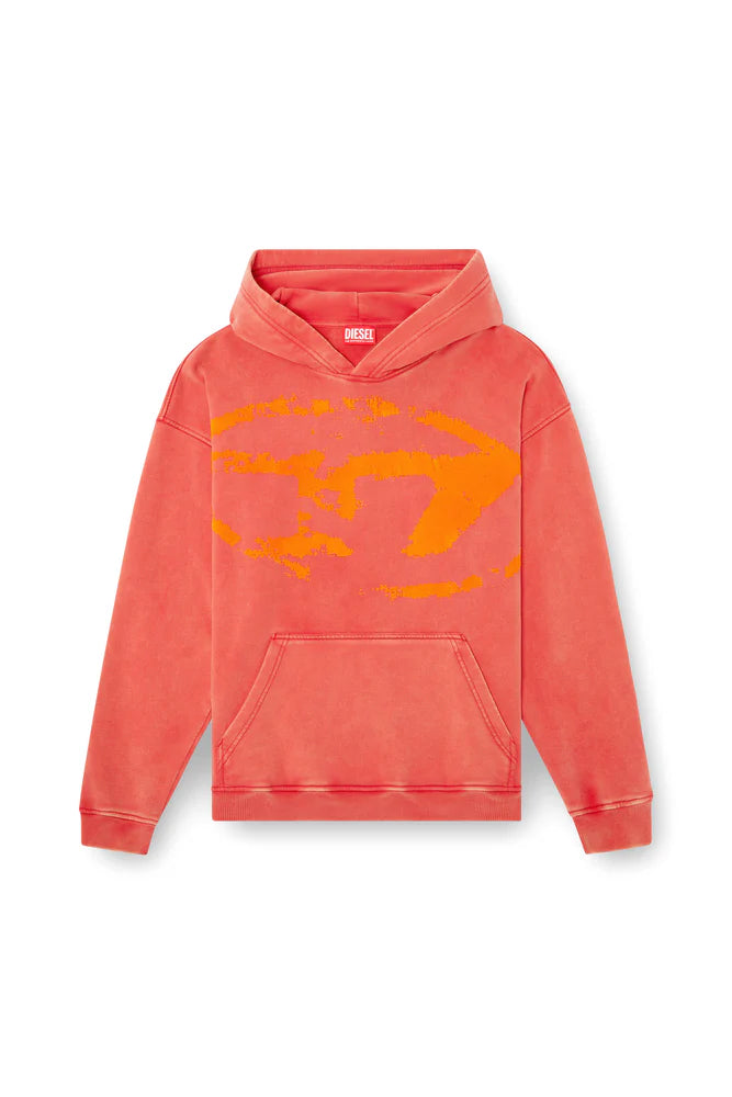 Hoodie with flocked Oval D logo