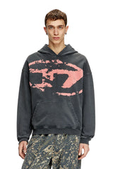 Hoodie with flocked Oval D logo