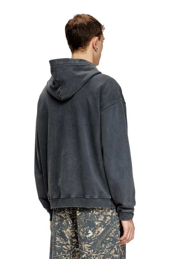 Hoodie with flocked Oval D logo