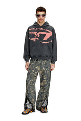 Hoodie with flocked Oval D logo