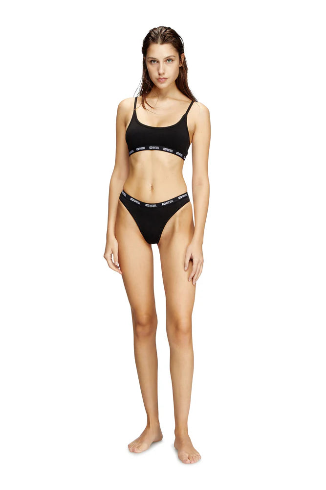 3-pack of thongs with Denim Division trim