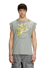 Tank top with tattoo graphics