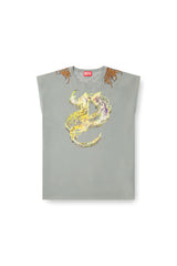 Tank top with tattoo graphics