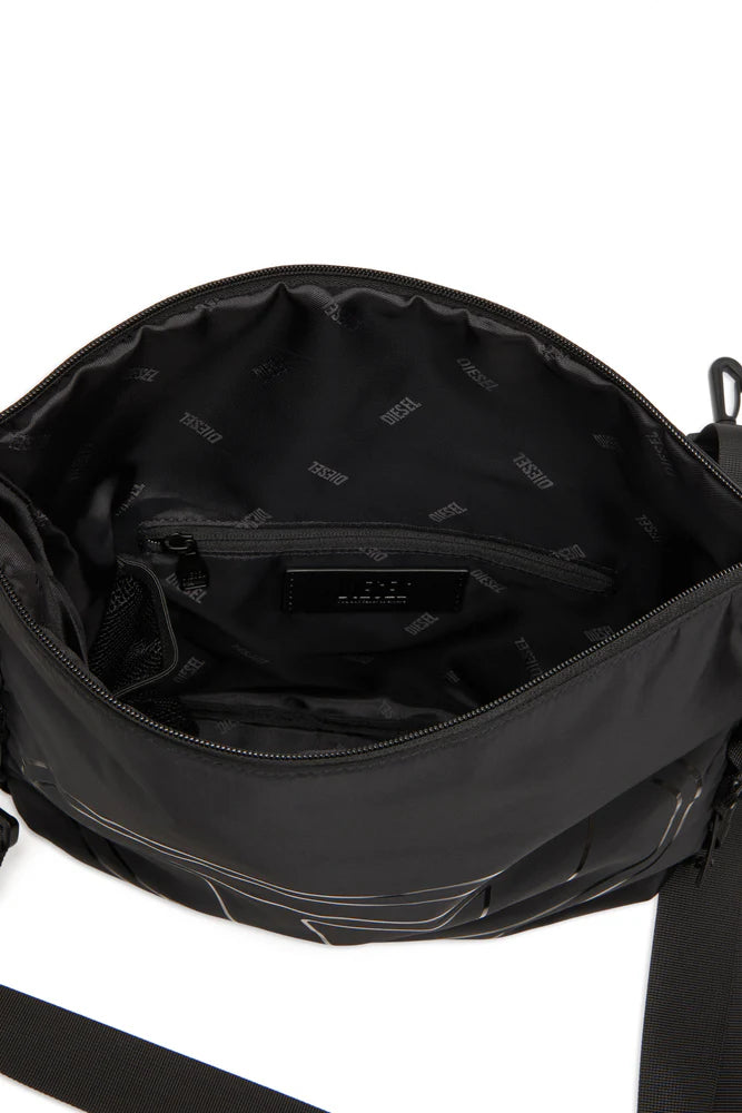 Drape-Nylon crossbody bag with Oval D print