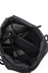 Cage-D-Raffia-effect mesh tote bag