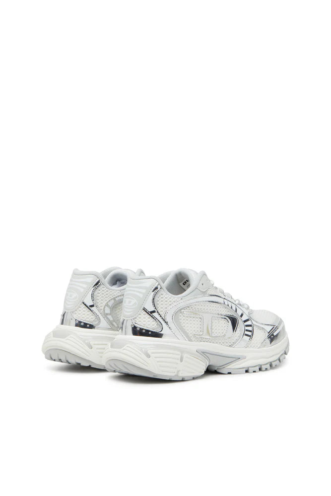 S-Pro-V-Dense-Metallic mesh sneakers with Oval D logo