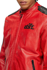 Biker jacket in perforated leather