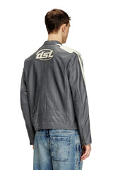 Biker jacket in perforated leather