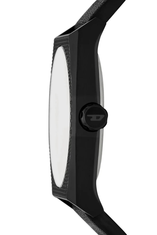 Scraper Black Leather Watch