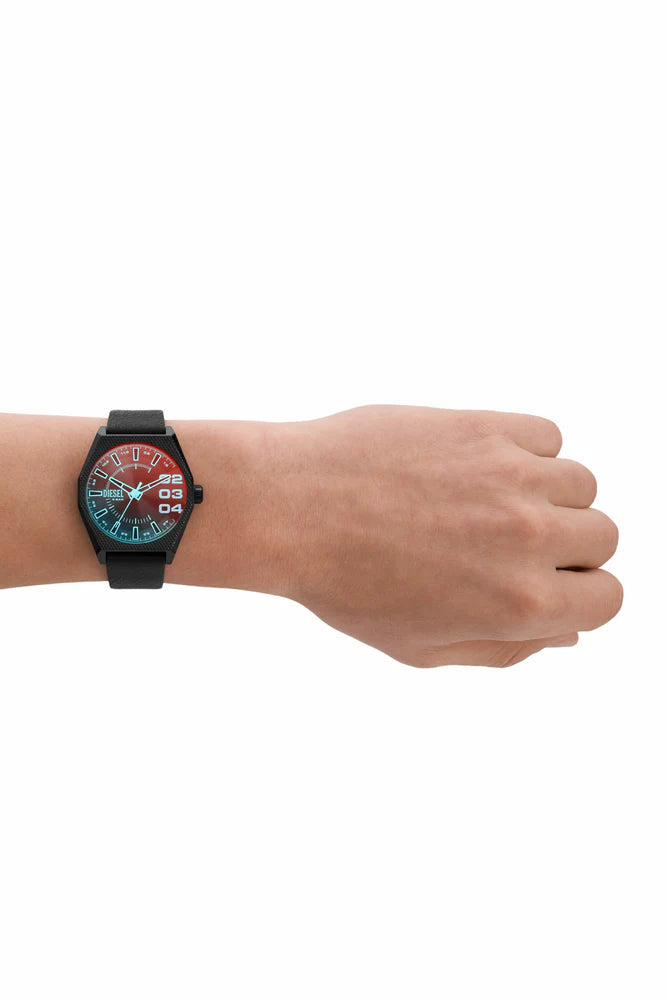 Scraper Black Leather Watch