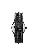 Vert three-hand date black stainless steel watch