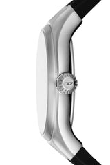 Streamline three-hand black silicone watch