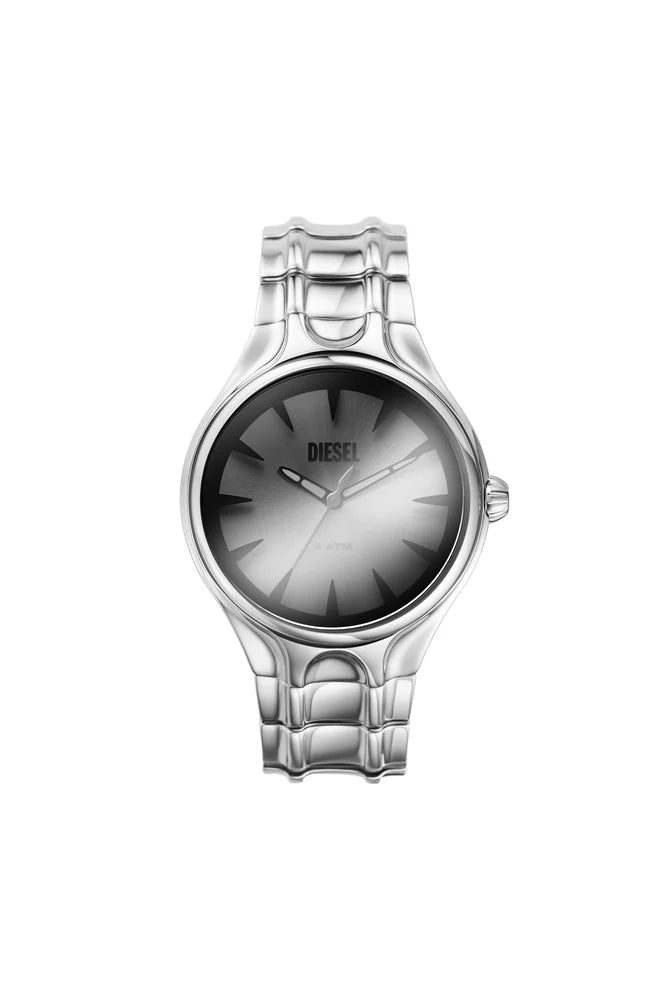 Streamline three-hand stainless steel watch
