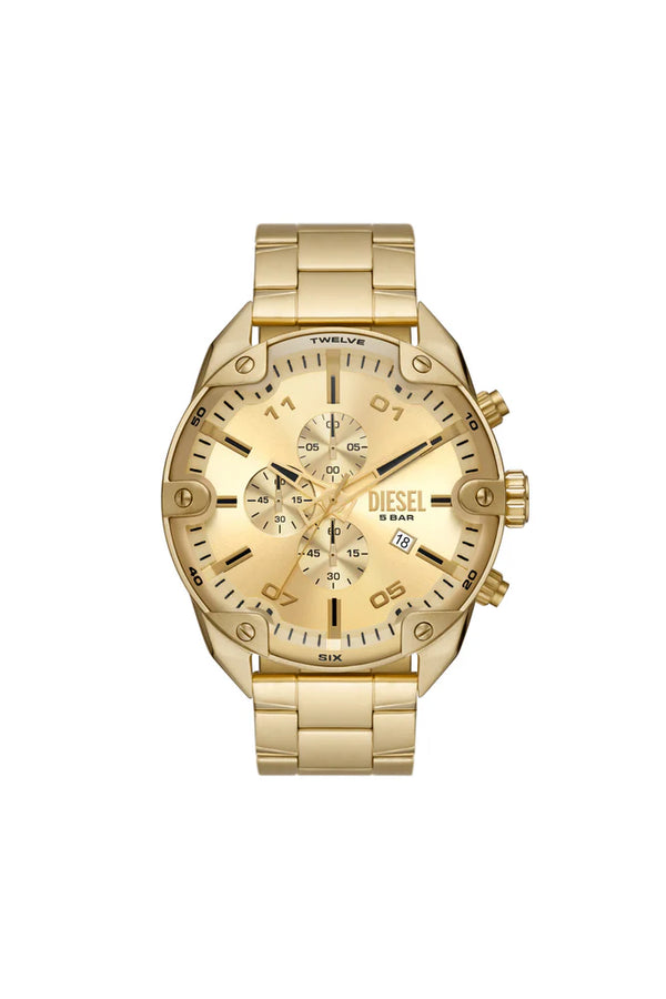 Spiked Chronograph Gold-Tone Stainless Steel Watch