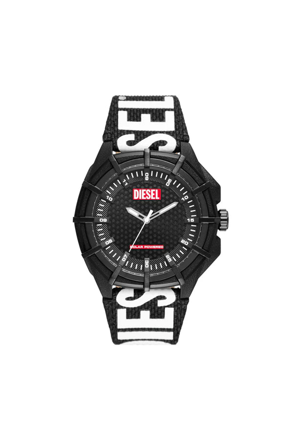 Framed solar-powered black rpet watch
