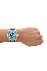 Mega Chief chronograph brown leather watch