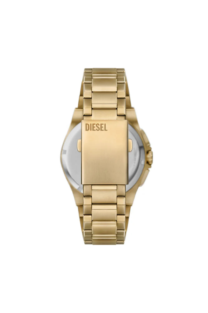 Framed gold-tone stainless steel watch