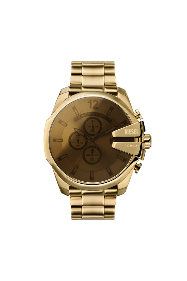 Mega Chief chronograph gold-tone stainless steel watch