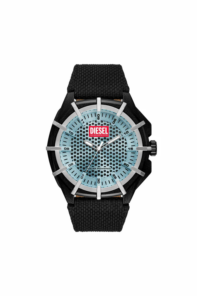 Framed solar-powered watch