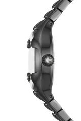 Vert three-hand gunmetal stainless steel watch