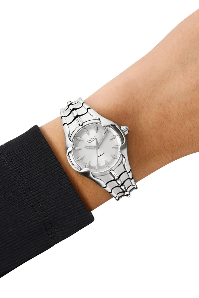 Vert three-hand stainless steel watch