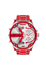 Mr. Daddy 2.0 red enamel and stainless steel watch