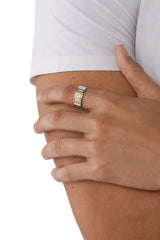 Two-Tone Stainless Steel Band Ring