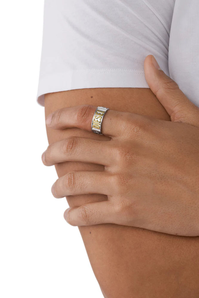 Two-Tone Stainless Steel Band Ring