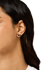 Men's Black Stainless Steel Stud Earring