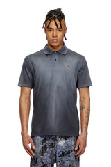Jersey polo shirt with logo embroidery