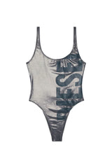 Metallic logo swimsuit