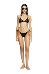 Tie-side bikini bottoms with logo back