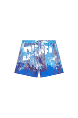 Mid-length swim shorts with graphic print
