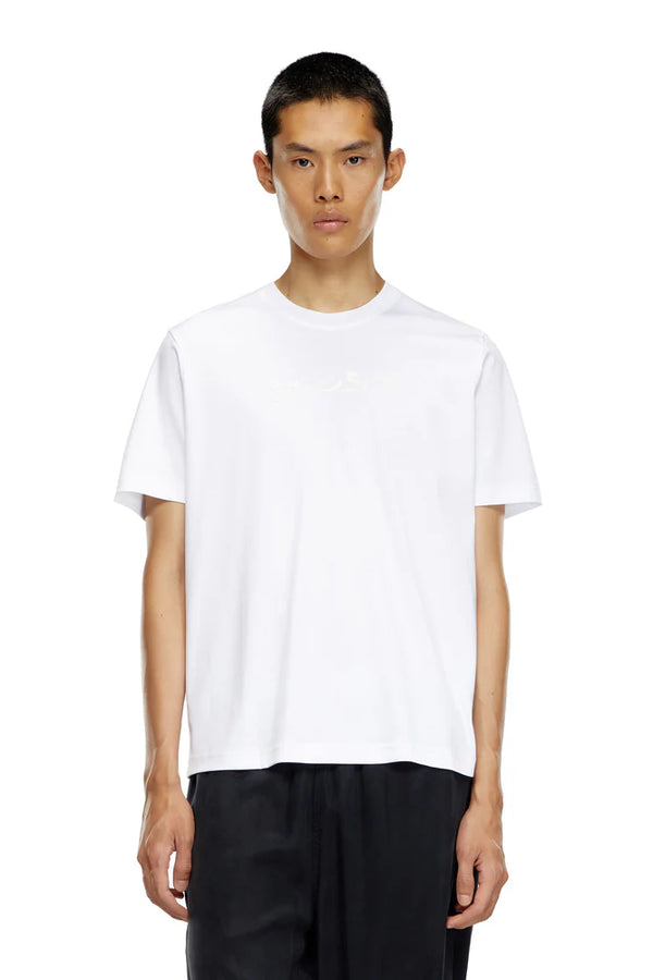 Mercerised cotton T-shirt with tonal logo