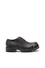 D-Hammer-Derby shoes in treated leather