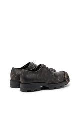 D-Hammer-Derby shoes in treated leather